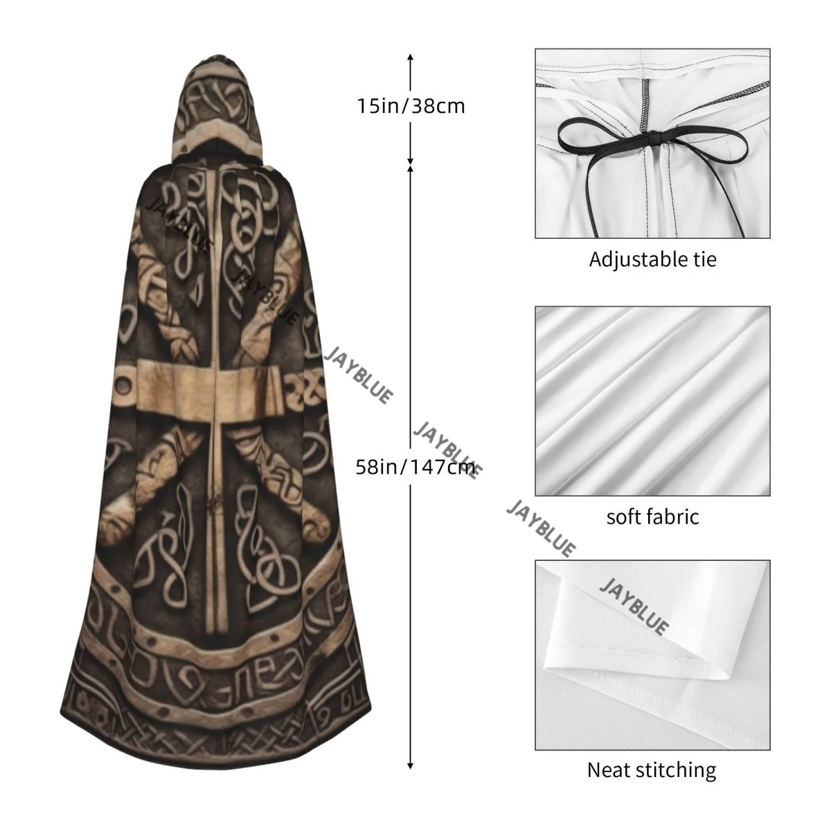 Косплей плащ с капюшоном полиэстер