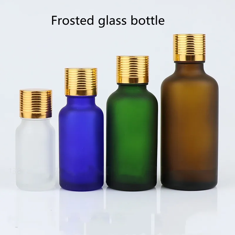 

20pcs 5/10/15/20/30/50/100ml Frosted Glass Bottle Perfume Essential Oil Bottles Attar oil /Hydrolat bottles With Drip Stopper