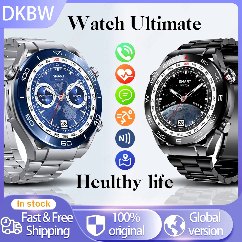 Новые часы умные пульсометр NFC Bluetooth вызов GPS компас браслет беспроводная зарядка