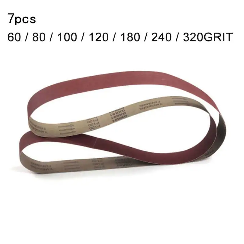 

60 80 100 120 180 240 320 Grit Aluminium oxide Abrasive 50*2100mm Sanding 2'' x 82'' Belts Set Brand New High Quality