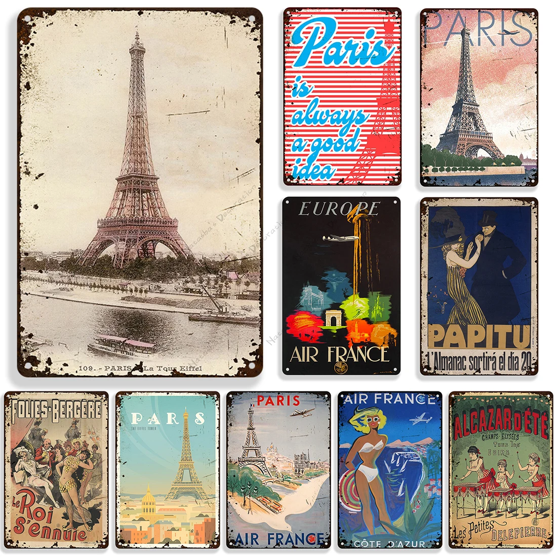

Французский плакат, Париж, металлический плакат, Эйфелева башня, Ретро металлическая фотография, декор для стен дома, клуба, для путешествий...
