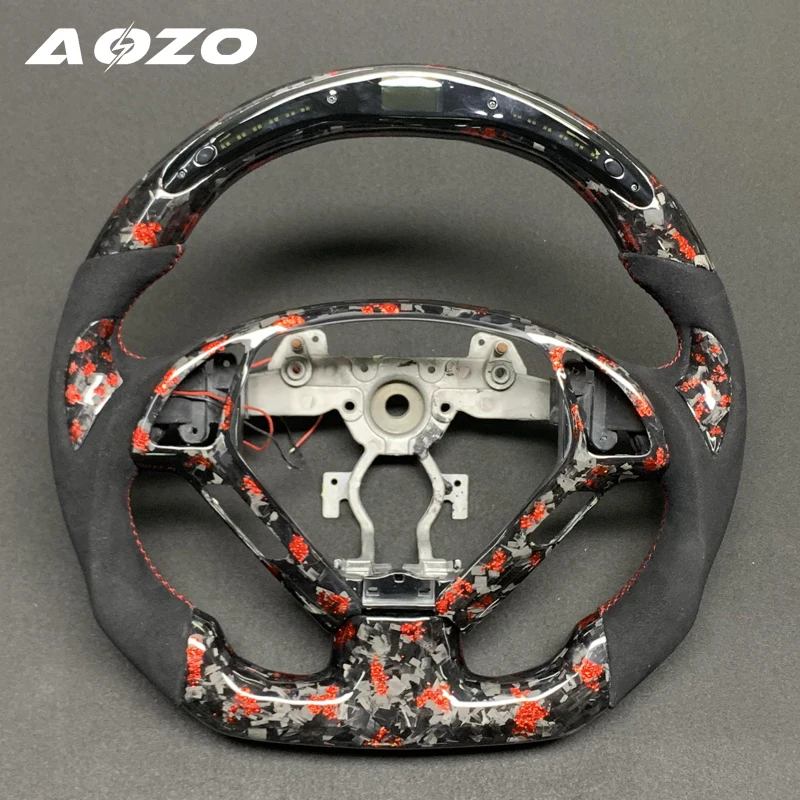 Рулевое колесо из красного кованого углеродного волокна под заказ для Infiniti G25 G37