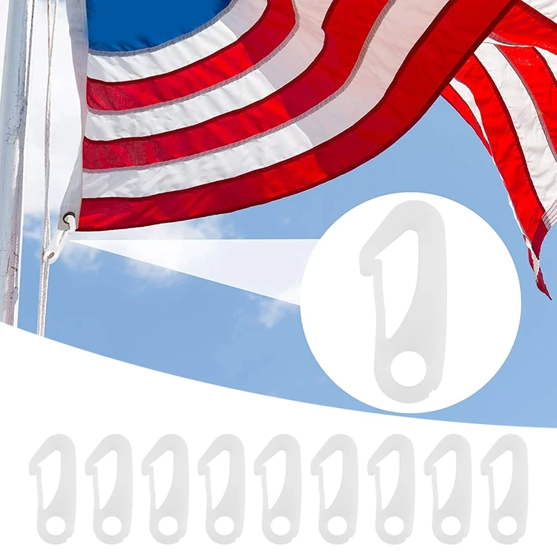 12 шт. зажимы для флагштока карабины аксессуар - крючки крепления флага веревки