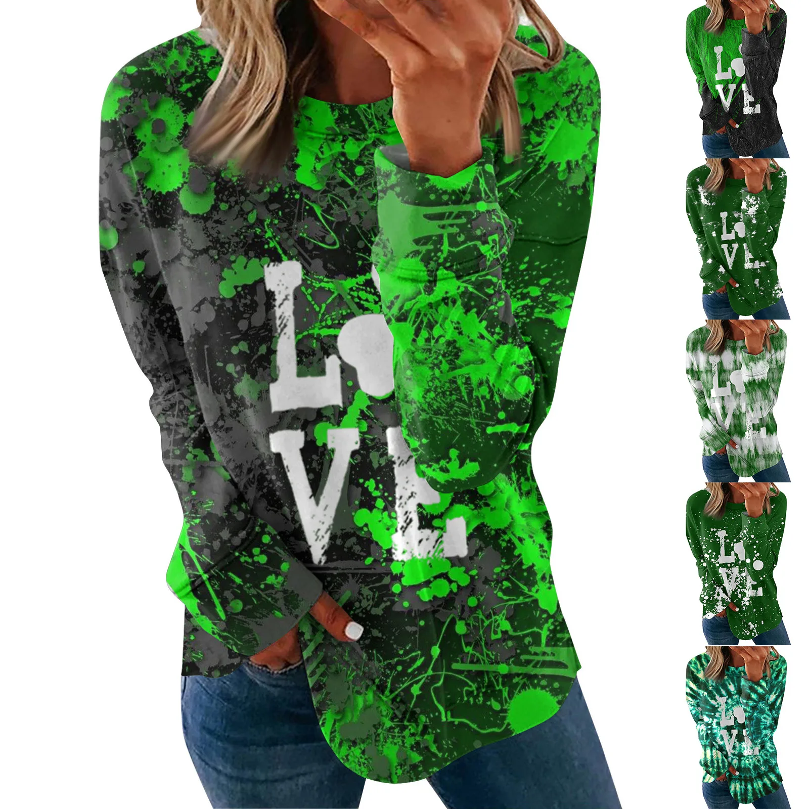 Женская модная Повседневная Блузка с принтом Маски Марди Гра пуловер круглым