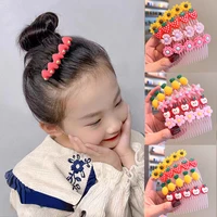 childrens hairpins little girls bangs broken hair hairpins girls candy color sweet cute insert comb hair accessories