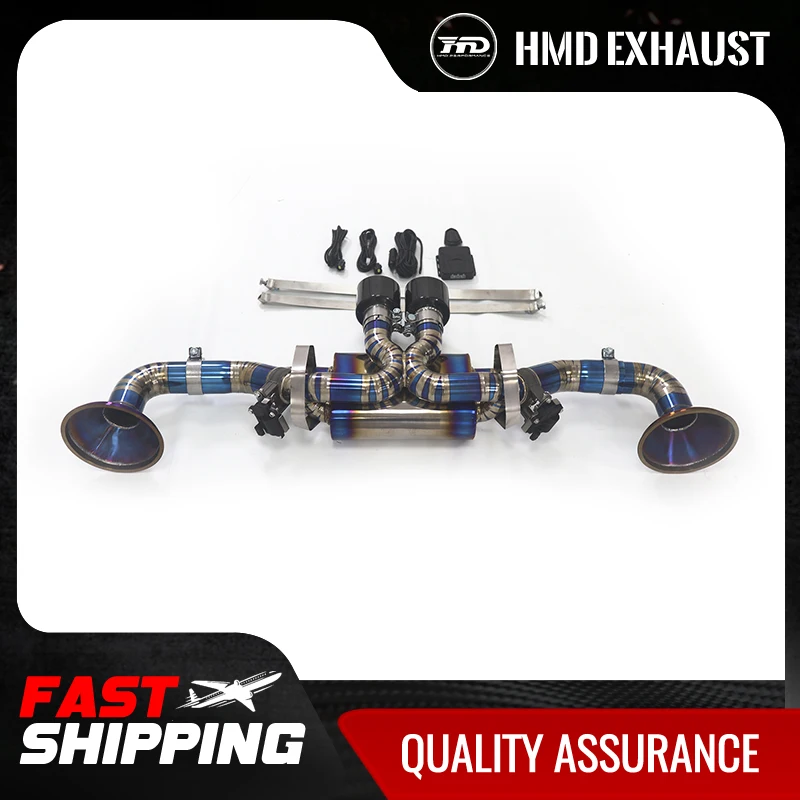 Титановая выхлопная система HMD Performance Catback для глушителя GT3 Porsche 911 992 с клапаном