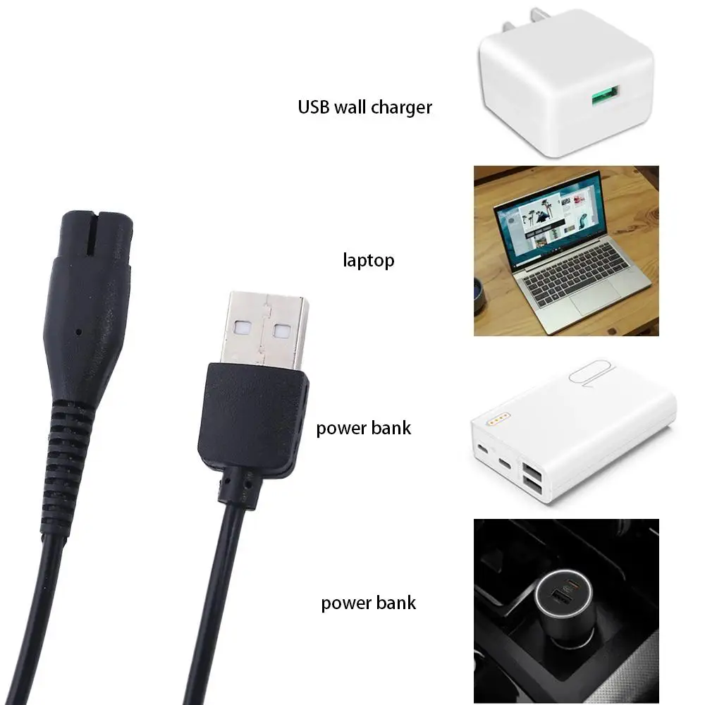 Electric Shaver USB Charging Cable HQ8505 Plug Adapter Shavers Charger Wire Power Cord
