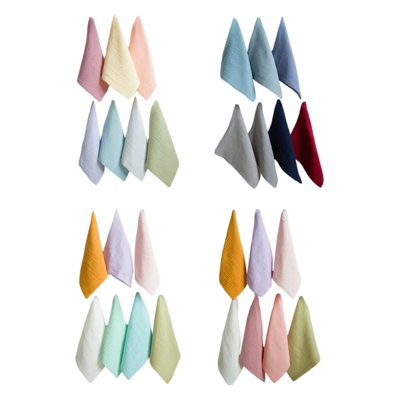 

7 шт., детские нагрудники из креп-хлопка