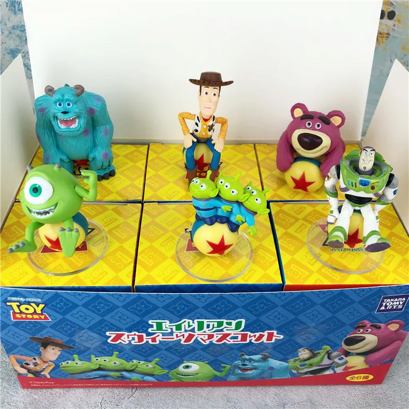 

Disney Toy Story Anime Woody Alien Strawberry Bear Buzz Lightyear Sulley Action Figure Model Ornaments Kids Gift Toys Doll
