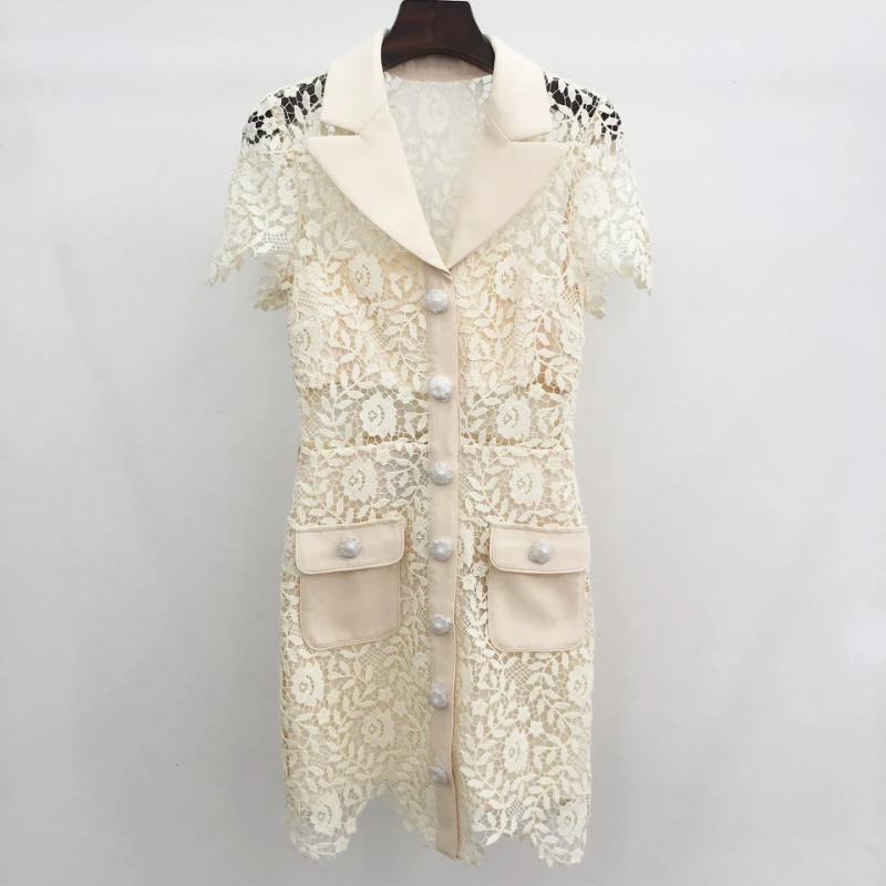 

Новинка Весна 2023, женское облегающее кружевное мини-платье с вышивкой