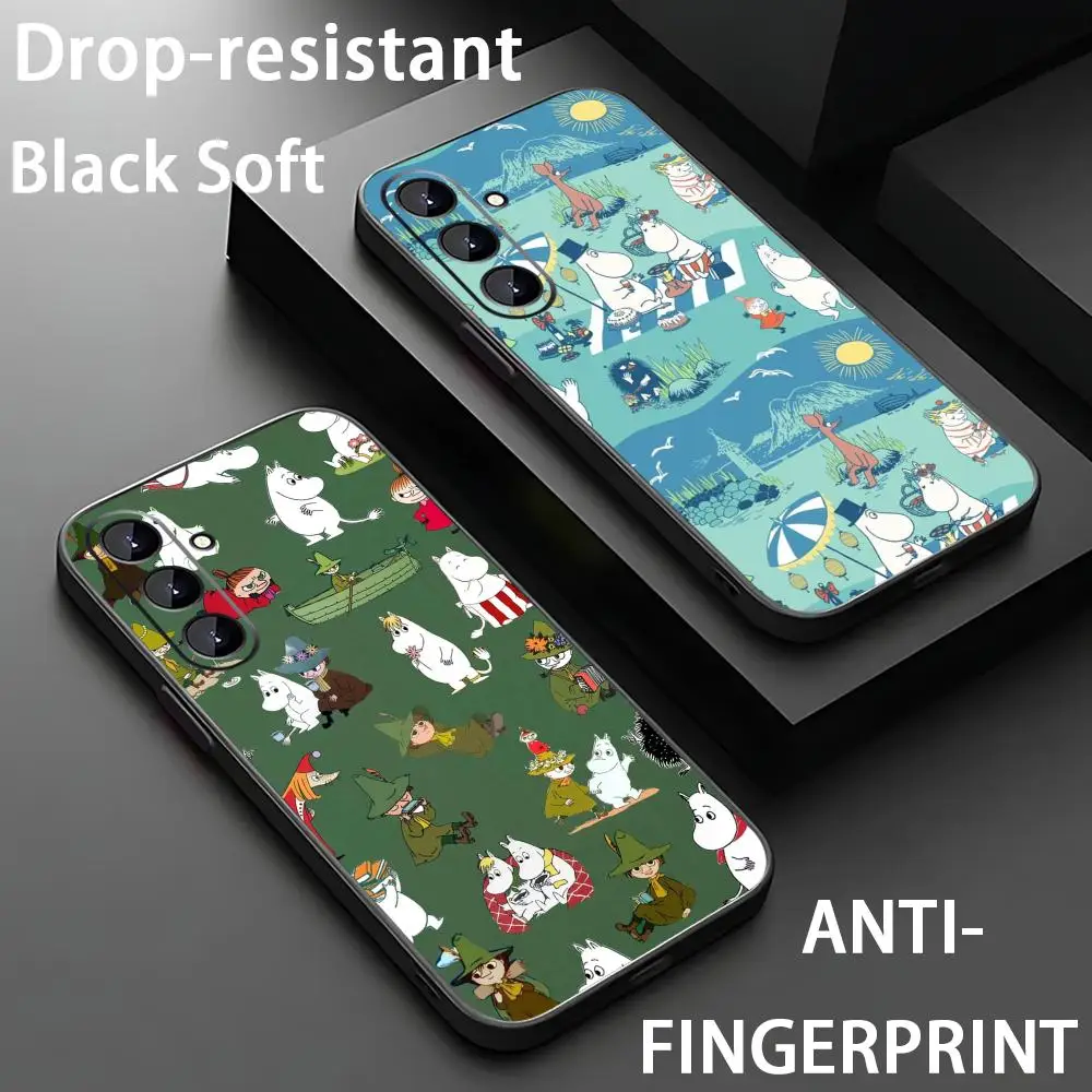 Фото Чехол для телефона M-MooMinES для Samsung Galaxy S26 S25 S24 S23 S22 S21 Plus Ultra Fold, мягкий, черный. №1