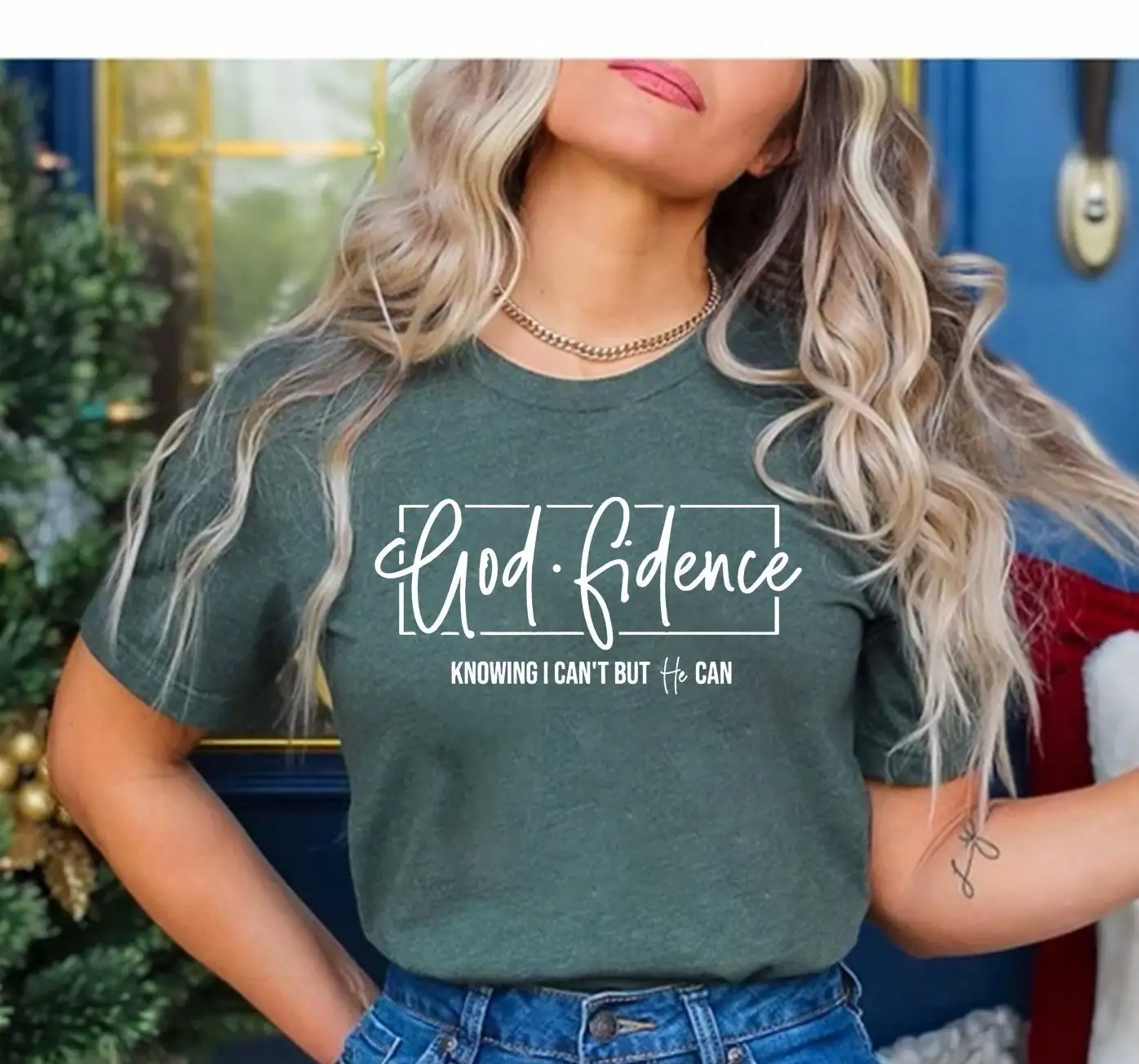 Бог Влияние знай я не могу он может футболка христианская церковь