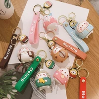 2022 rabbit korean cartoon keychain cute and exquisite pvc cartoon doll key chains hanging decoration keyring accessories