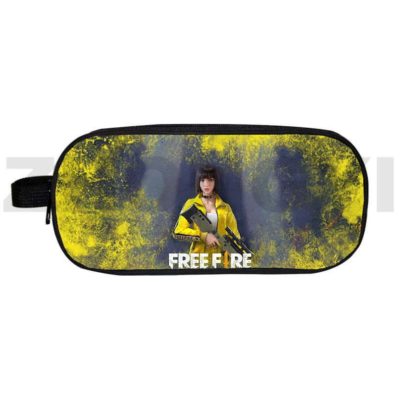 Trend Free Fire Garena 3D Pencil Case Fashion Canvas Makeup Bag Cartoon Assault Game Pencil Pouch Boys Kids Gift School Supplies