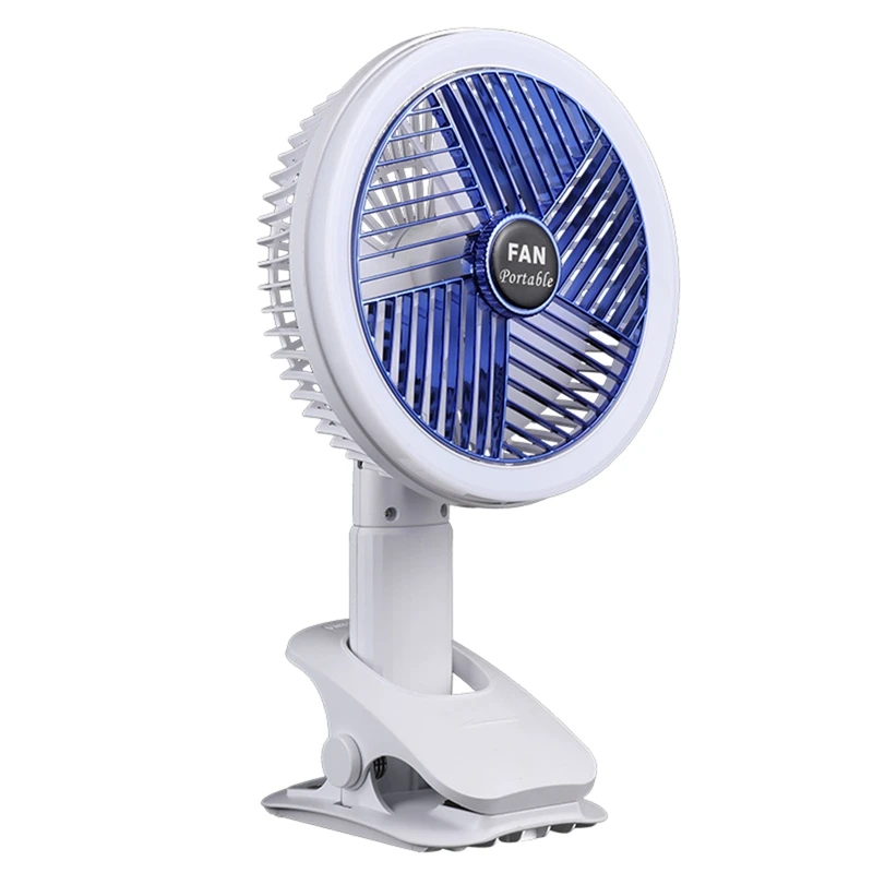 

Clip Fan Portable Mini Desktop Fan Mute USB Rechargeable 360° Operated For Treadmill, Car Seat, Baby Stroller