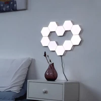 hexagon sensor led wall light fixtures bathroom reading wall lamp for bedroom decoration living room wandlamp night light
