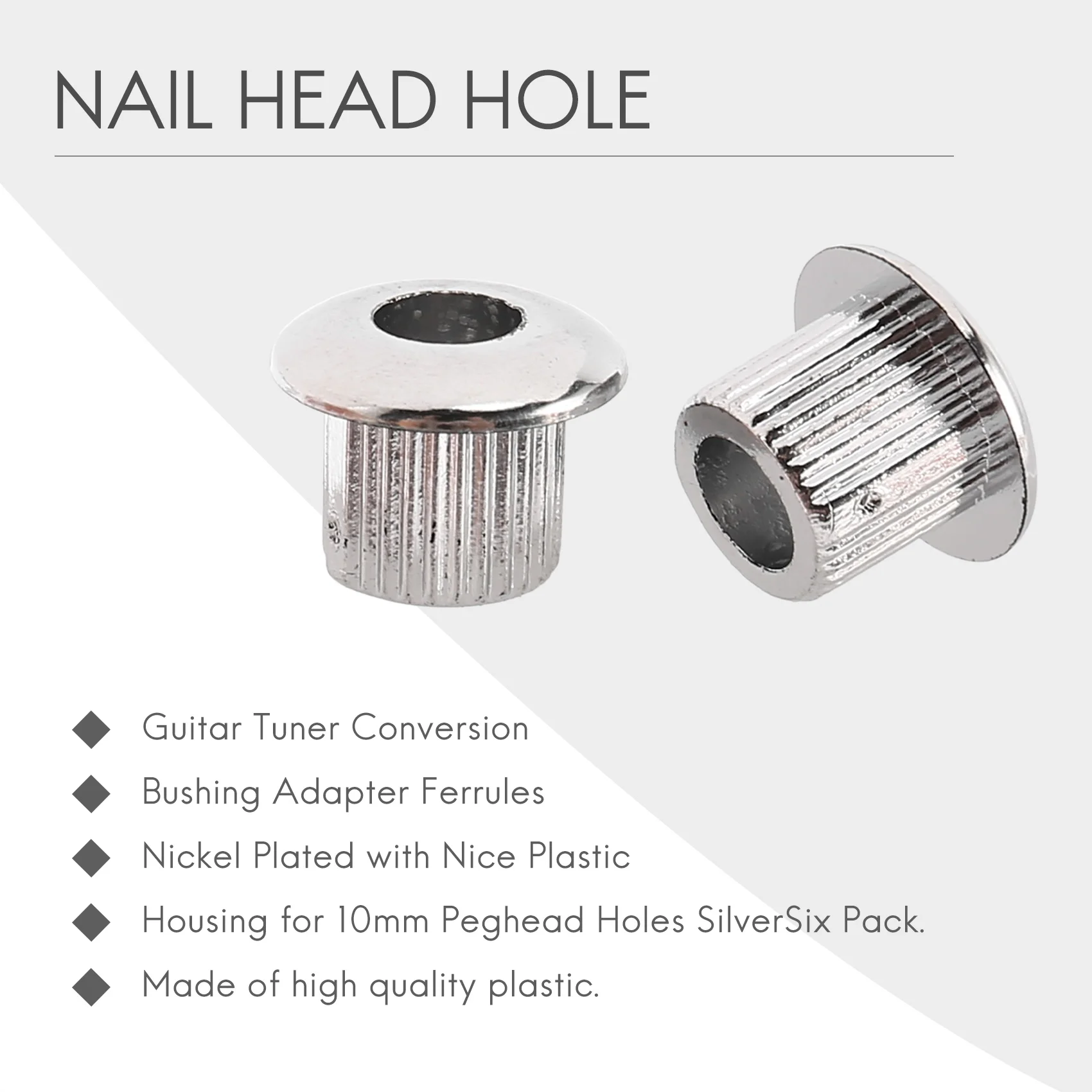 Переходные втулки для гитарного тюнера переходные наконечники никелирование с