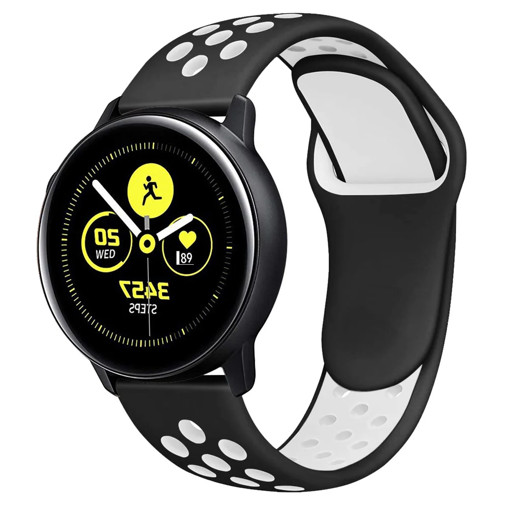 Ремешок силиконовый для Samsung Galaxy watch 4 classic 3 gear S2 браслет наручных часов amazfit HUAWEI GT2