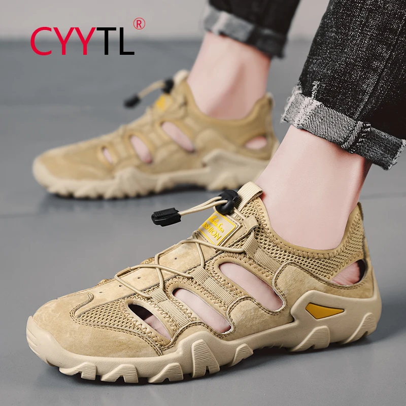 

CYYTL Men's Hiking Sandals Outdoor Trail Walking Closed Toe Sports Summer Water Shoes Beach Fisherman Non Slip Casual Sandalias