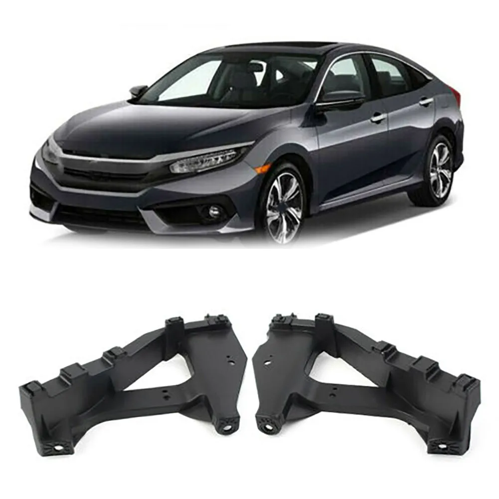 

2Pcs Car Front Bumper Bracket 71190-TBA-A00 Headlight Retainer Brackets Plastic For Honda CIVIC Sedan 2016-2019 Front Vehicle
