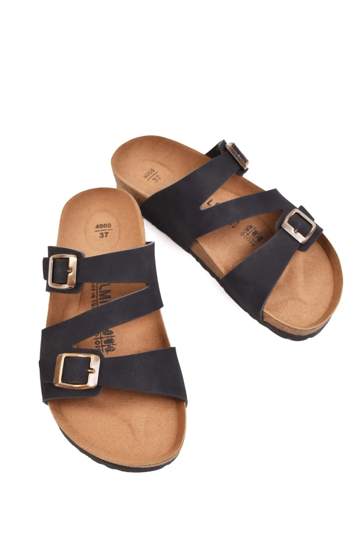 

Women double buckle slippers