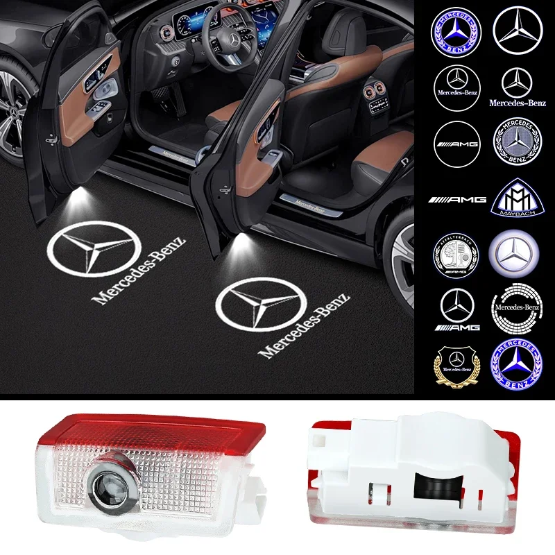 2 шт. светодиодные лазерные проекторы для дверей автомобиля HD лампа приветствия