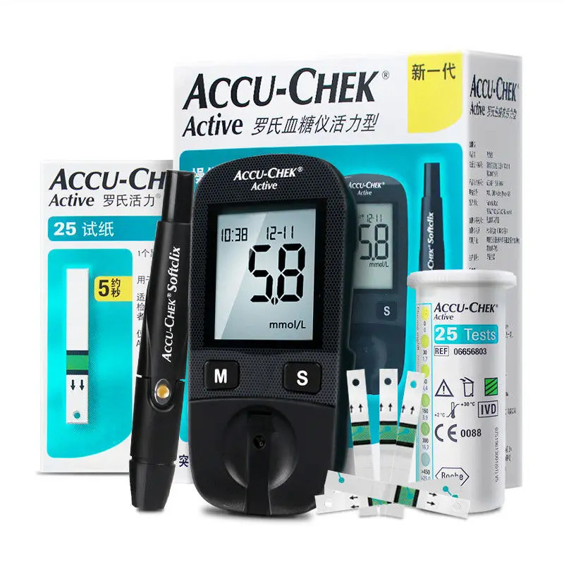 

Accu Chek Active Blood Glucose Meter Sugar Actieve Bloedsuiker Diabetic Tester Diabetes Glucosemeter Monitor Meting Teststrips