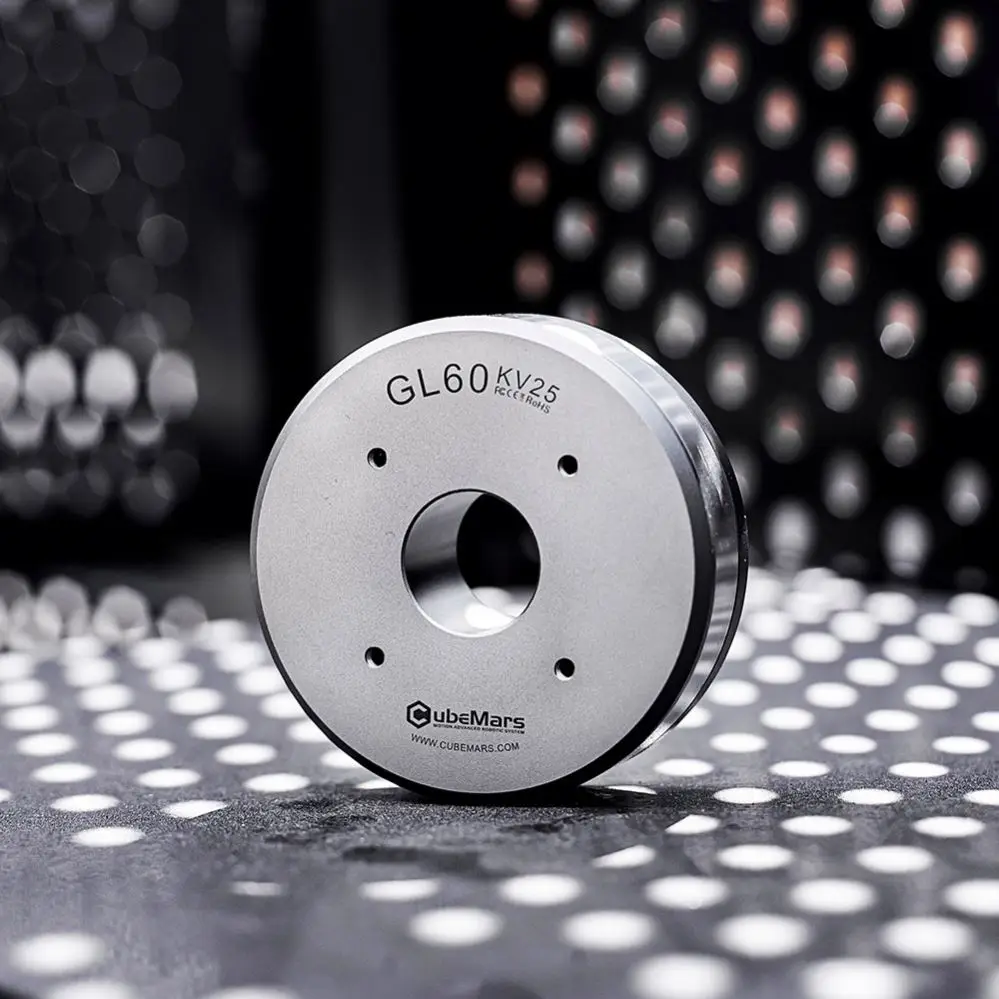 Фото 2025Cubemars GL60 25kv 55kv Высококачественный карданный двигатель Bldc с полым валом и энкодером для ручных подвесов №3