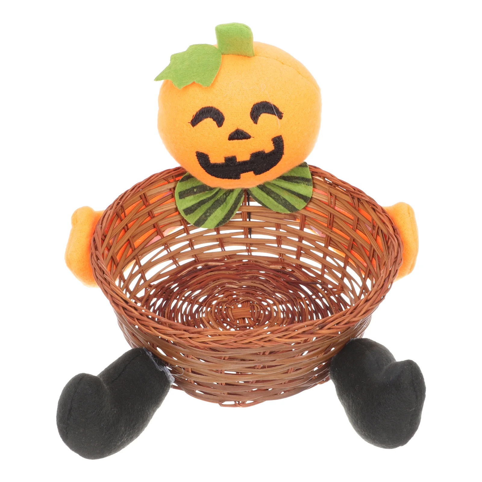 

Basket Candy Party Bowl Holder Supplies Treat Woven Baskets Bucket Cauldron Trick Or Favor Bowls Round Ghost Bagpumpkin Storage