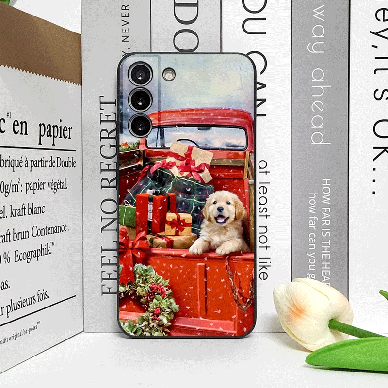 Фото Рождественские грузовики с рисунком собаки, чехол для телефона Motorola Moto Edge 50 Fusion 40 30 Neo G34 G24 E14 G75 G85 G54 5G, мягкий чехол №4