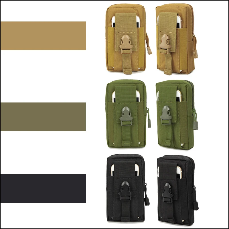 New Arrival Men Green Tactical Molle Belt Bag Phone Pocket Military Waist Fanny Pack Running Pouch Travel Camping Bags Soft Back