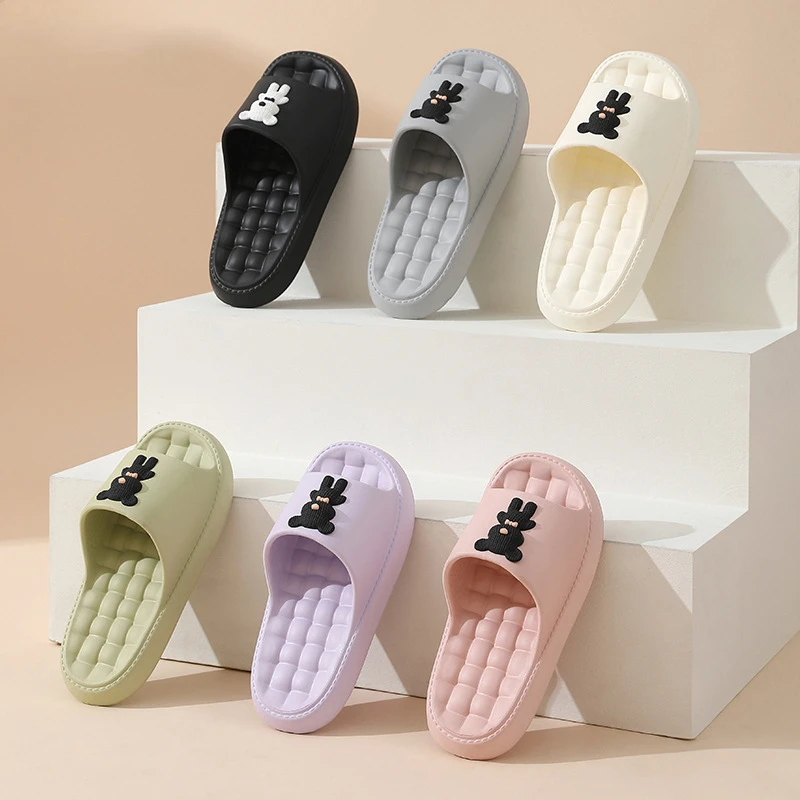 

Comem Thick Soles Non-slip Bathroom Couples Home Cute Sandals Summer Slipper Men Female Shoes Casual Pink Slippers Summer Women
