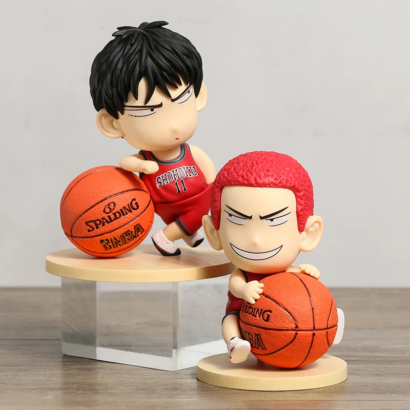 

10cm Slam Dunk Hanamichi Sakuragi Rukawa Kaede Q Ver PVC Figure Toy Collection Model Doll