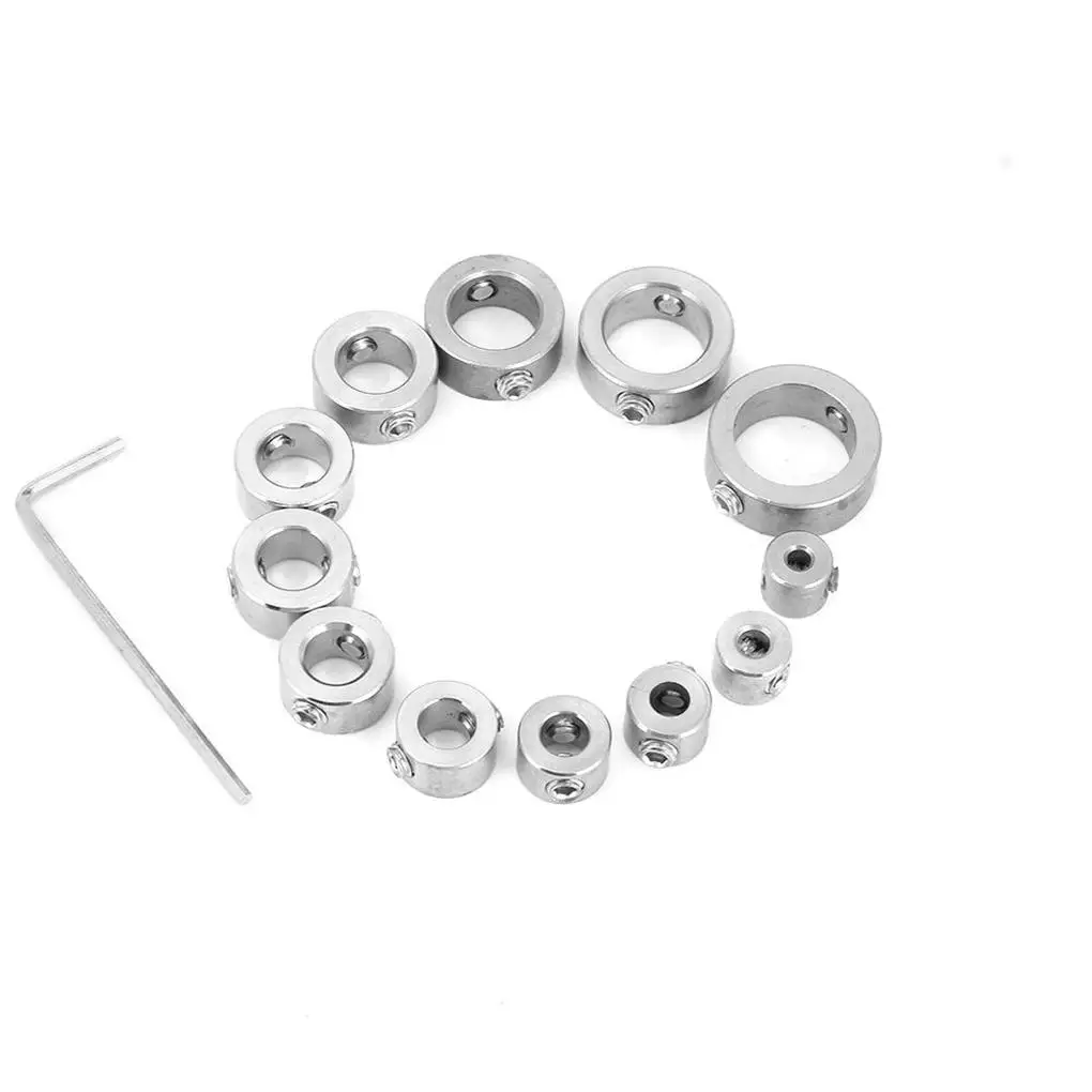 

12pcs 3-16mm Stainless Steel Drill Depth Stop Bit Collar Set Drilling Limit Ring