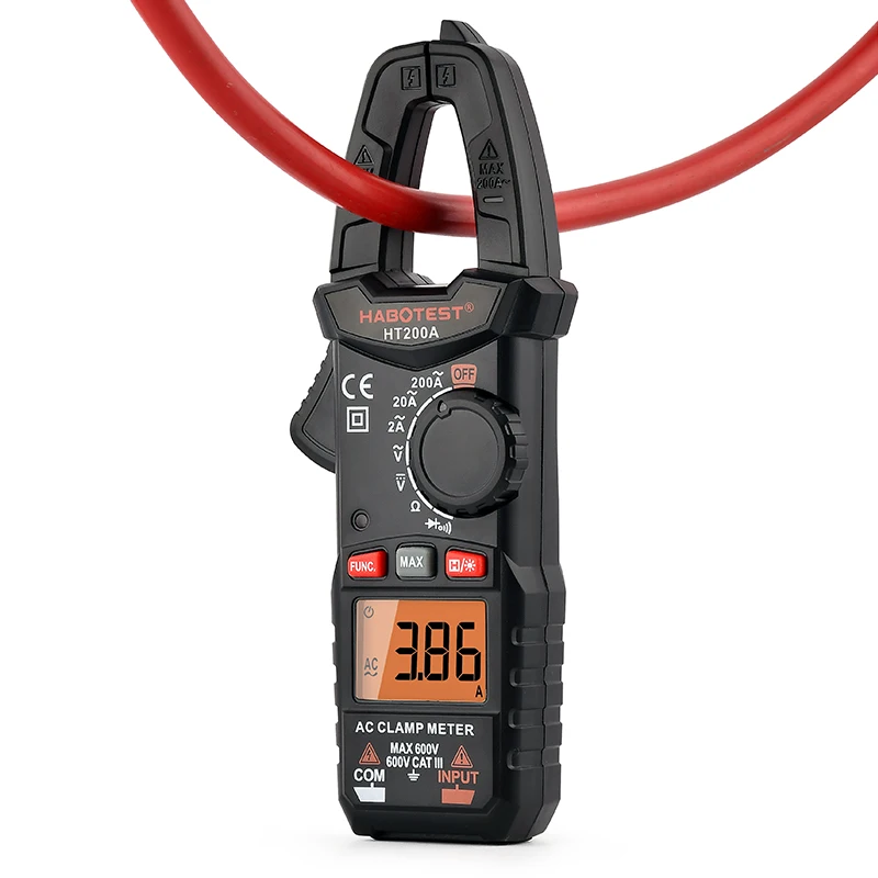 

Токоизмерительные клещи, профессиональный цифровой мультиметр HABOTEST Mini Amp Pinza Amperimetriaca, емкость, транзистор, тестер HT200