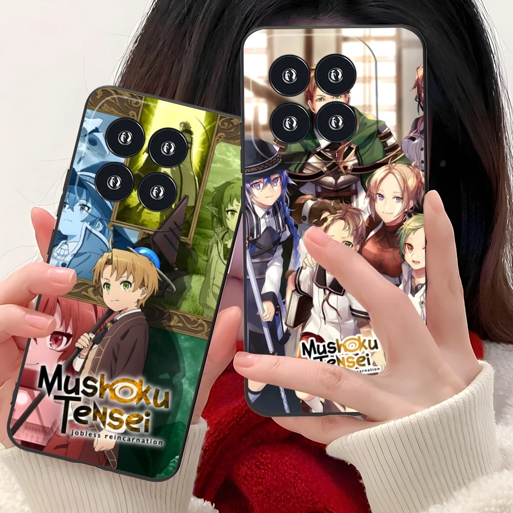 Mushoku Tensei Anime Mobile Cell Phone Case for Xiaomi 14 13 12 11 10 9 T Ultra Lite Pro S SE X 5G Black Soft Cover Shell