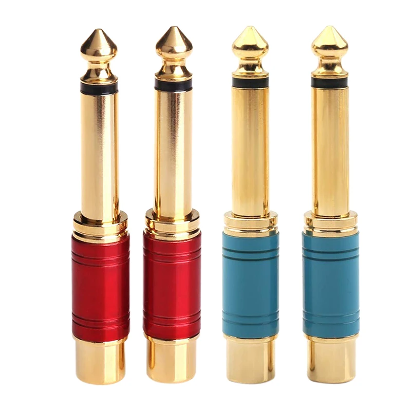 

6.35Mm 1/4 Inch Male Mono TS To RCA Female Interconnect Audio Adapter Conversion Plug