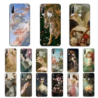 fhnblj renaissance art painting phone case for huawei y 6 9 7 5 8s prime 2019 2018 enjoy 7 plus