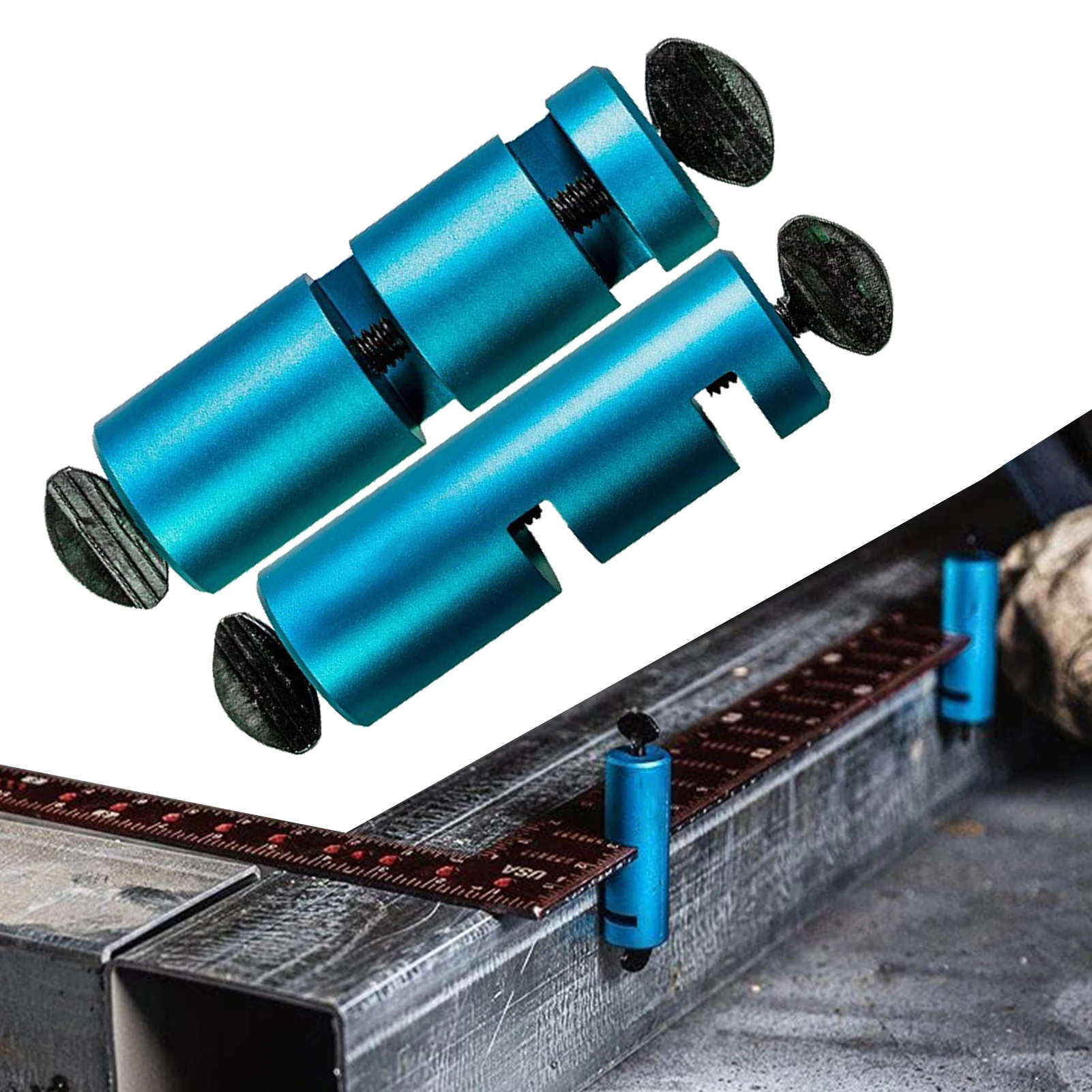 2Pcs Tall Stair Gauges For Metal Wood Fabrication Layout Framing Square Attachment Jigs Fixture Double Slot Marking Angles