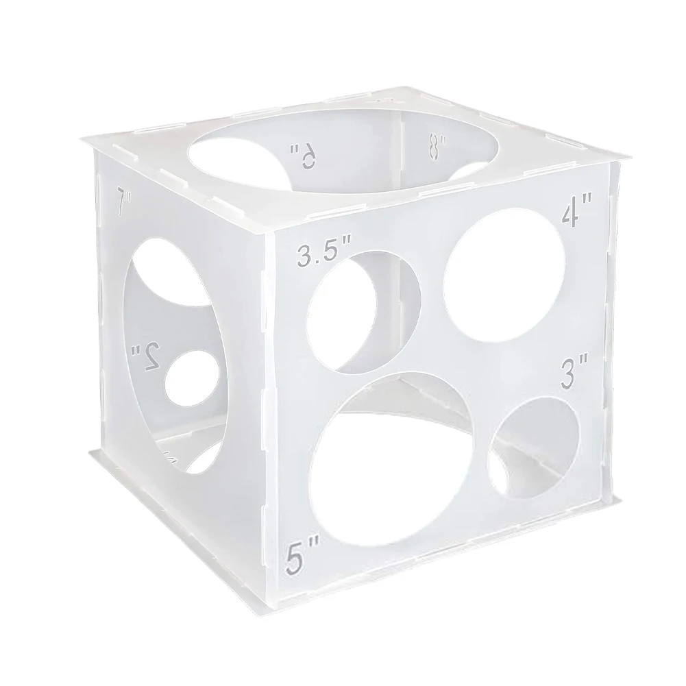 

Baby Shower Durable Measurement Tool Balloon Sizer Box 2 To 10inch Clear Collapsible 11 Holes Birthday Party Wedding PP Arches