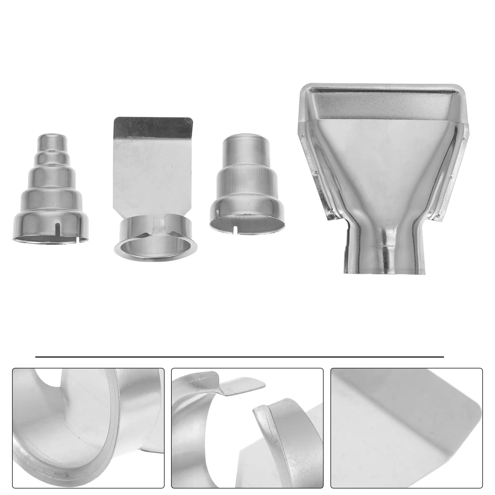 

4pcs Air Nozzles Stainless Steel Useful Heat Tool Nozzle Hot Air Solder Nozzle Hot Air Soldering Nozzle