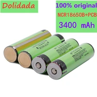 20pcs original protected 18650 ncr18650b rechargeable li ion battery 3 7v with pcb 3400mah for flashlight 18650 batteries use