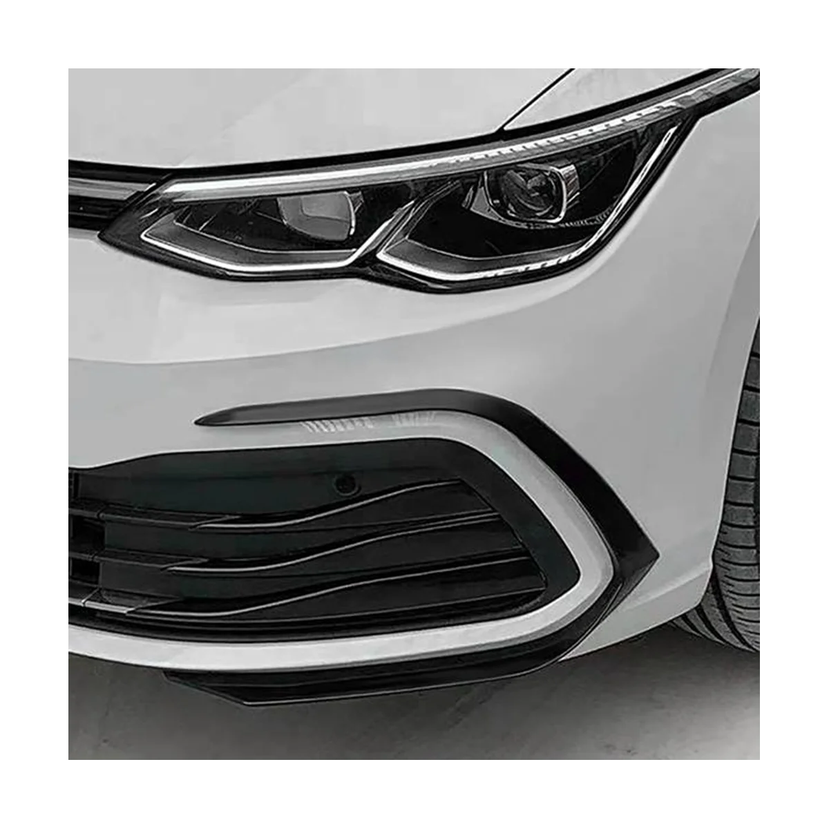 Автомобильный глянцевый черный передний бампер противотуманный фонарь нижняя