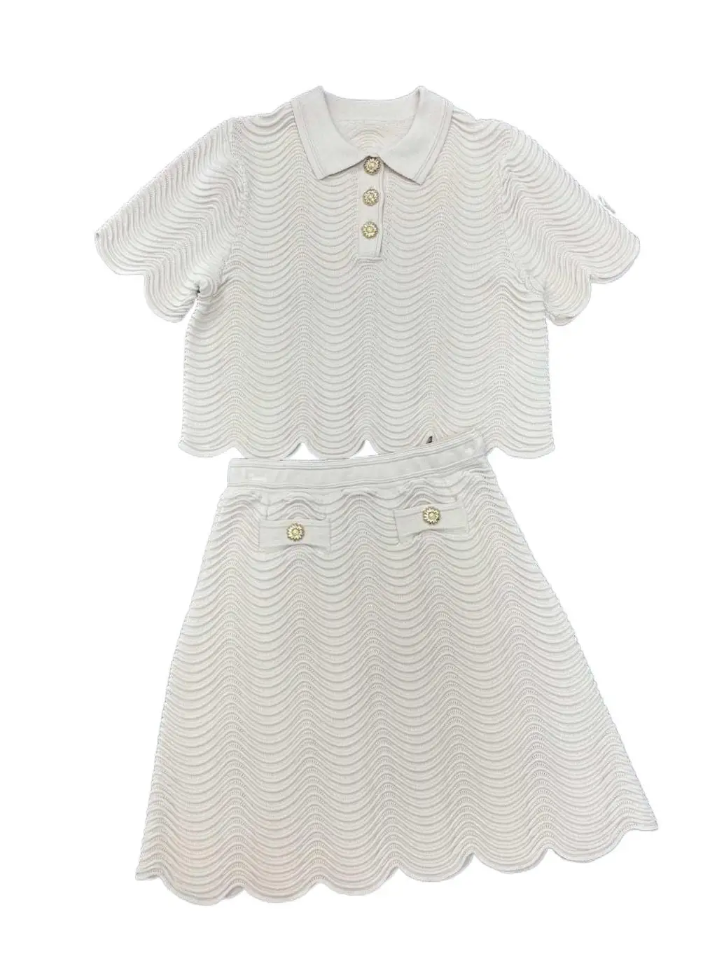 

2023 Women's Clothing Wavy edge fashion suits 0808