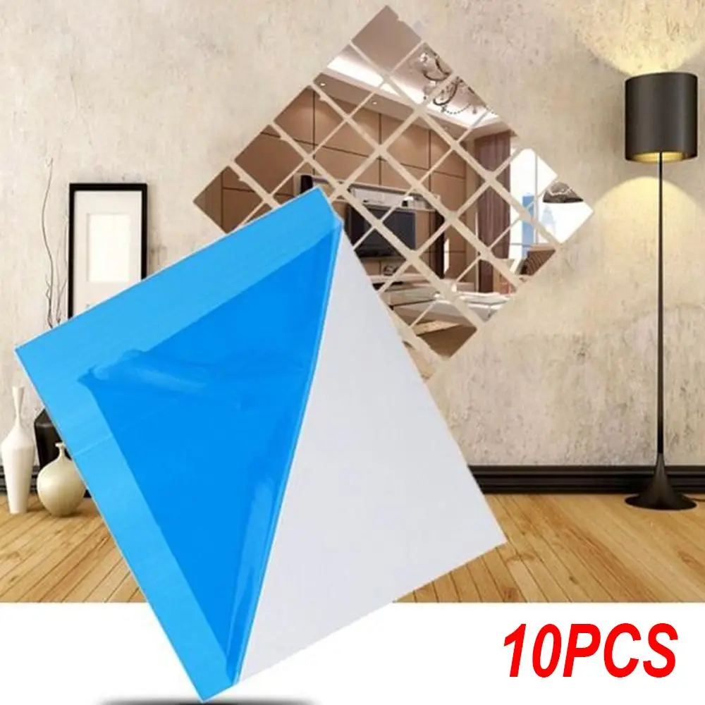 

10pcs New Mural Bedroom Bathroom Square DIY Decals Mirror Stickers Wall Tile Stickers