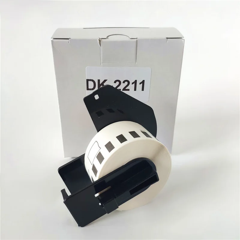 

compatible 6 rolls DK-22211 29mm x15.24m label roll tape dk-2211 dk2211 for label printer sticker dk22211