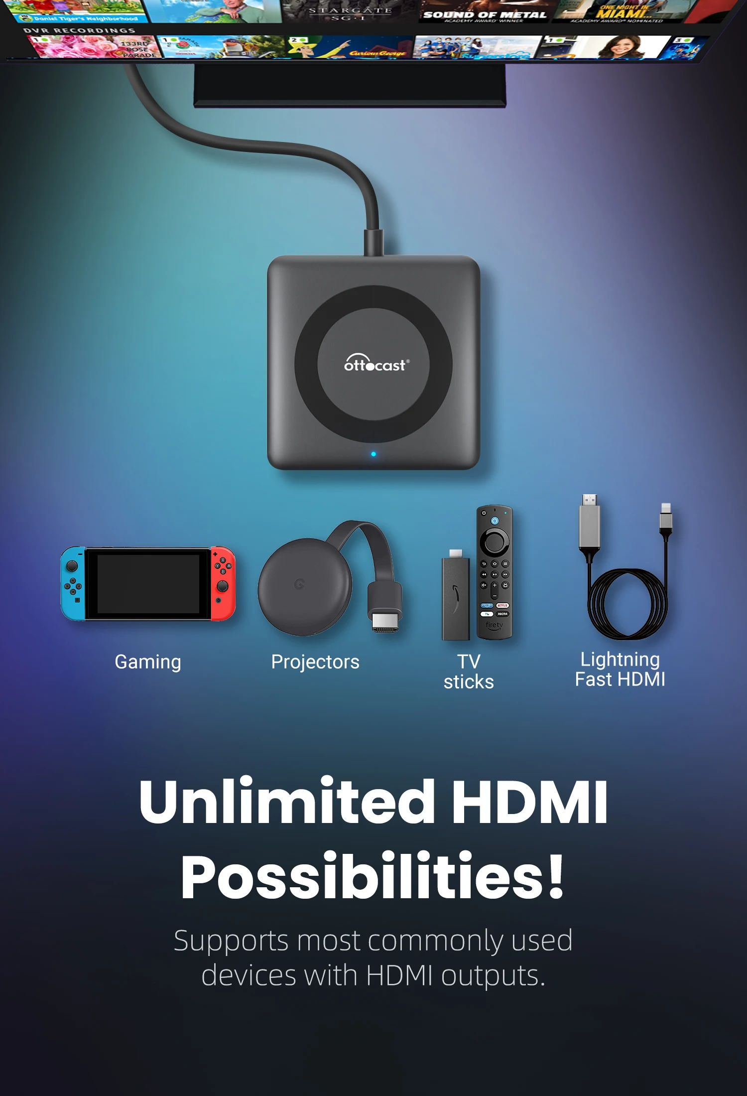 Новый автомобильный ТВ Ottocast Mate Pro Max беспроводной адаптер CarPlay Android Auto проводное