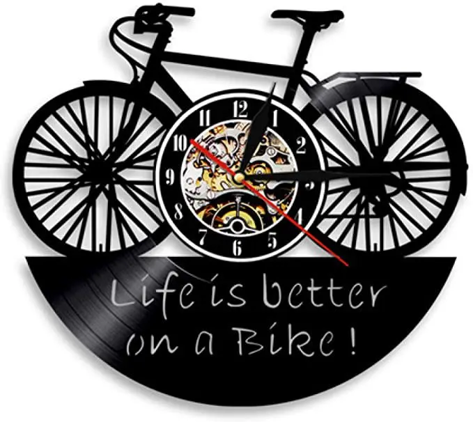 

Vinyl record wall clock simple with led plug home decoration gift sweep second characteristic creative clock