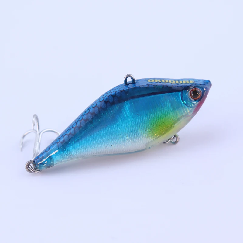 

6.5cm 13.8g Fishlure Sinking VIB Fishing Lure With Barbed Treble Hooks Lifelike Artificial Hard Baits For Fishing Bass Perch