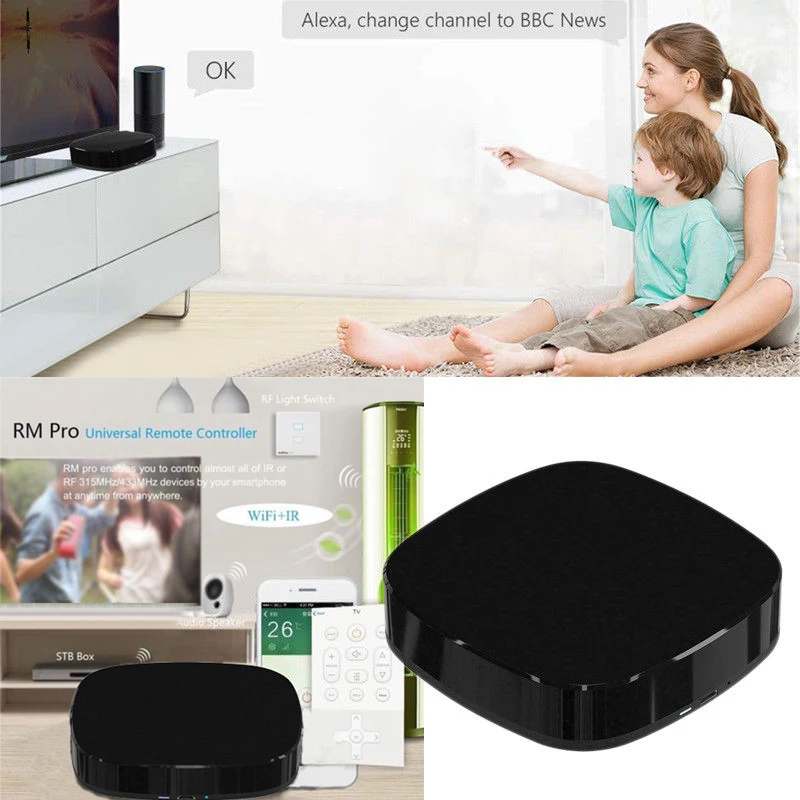 

Универсальный Интеллектуальный пульт дистанционного управления Wi-Fi ИК поддержка голосовой работы для автоматизации умного дома Alexa IFTTT